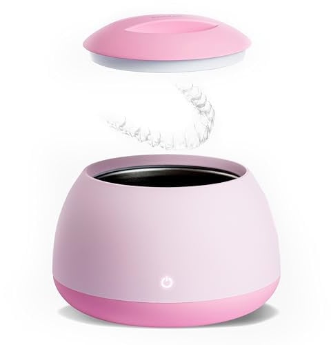 Zima Dental Pod: Ultrasonic Retainer Cleaner. The Original Retainer Cleaner Machine, Aligner Cleaner, Nightguard Cleaner, Mouthguard Cleaner, Denture Cleaner. (Rose Pink)