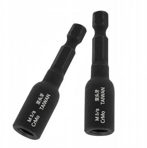 PANSHIYON Hanger Bolt Driver,2 Pieces 3/8 Hanger Bolt Install Tool with 1/4 Inch Hex Shank, Hanger Bolt Installation Tool for Woodworking (3/8)
