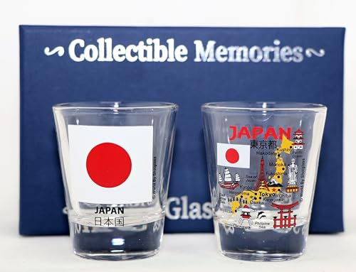 Japan-Souvenir-Schnapsglas-Set, 2 Stück
