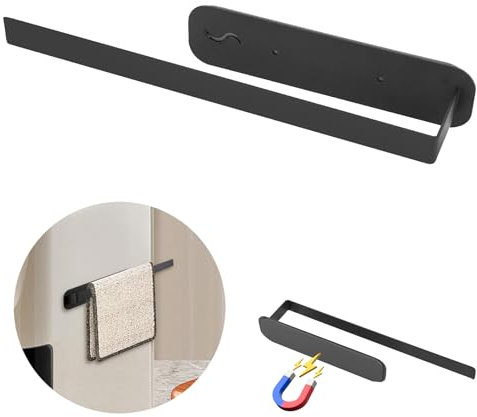 XCRPRT Porte Sopalin Mural,Porte-Rouleau de Cuisine Noir sans Perçage,Noir Support Sopalin pour Cuisines Salle de Bains Adapté à La Cuisine Et à La Salle de Bain