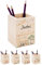 Bärenfreunde® - Personalisierter Stiftehalter Kinder aus Holz - Kreativer und praktischer Schreibtisch-Organizer Kinder mit Namen - Perfektes Einschulung Geschenk und Geburtstag (Safari Tiere Punkte)
