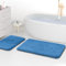 wyewye Mikrofaser-Badteppiche, 2 cm, super dick, super saugfähig, Badezimmerteppich, 50 x 80 cm und 40 x 60 cm, Blau