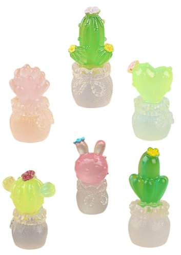 TOYANDONA 6 Pezzi Cactus Artificiale Accessori Per Il Giardino Fatato Micro Decorazione Paesaggistica Mini Cactus Decor Micro Paesaggio Cactus Mini Cactus Ornamento Giardino In Miniatura