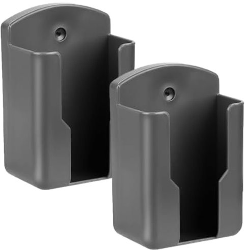 BEPSYOM Set di 2 supporti per telecomando da parete con adesivo per organizzare lo spazio, telecomando/telefono.