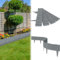 UISEBRT 2,3 m - Bordure de parterre aspect bois en plastique PP - Peut être épissée - Clôture de parterre de fleurs - Étanche et résistante à la corrosion (gris)