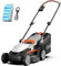 Litheli Akku Rasenmäher 33cm, 2 x 20V/33cm Schnittbreite, Brushless Motor, bis 200 m², 30L Fangkorb, 25-65 mm Schnitthöhe, Rasenmäher Elektro inkl. 2 x 2,0 Ah Akkus