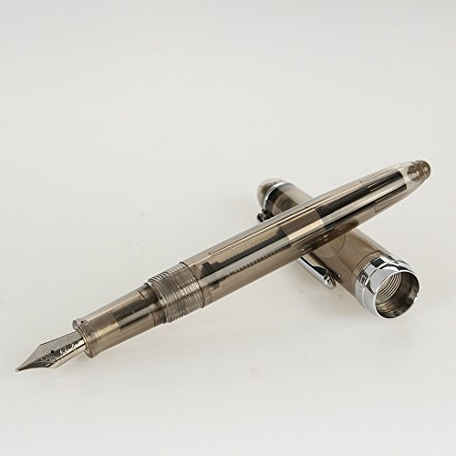 Jinhao 992 Spiral Transparent Colourful Nib Fountain Pen Ink Bottle Empty Antique (Black, One Size)