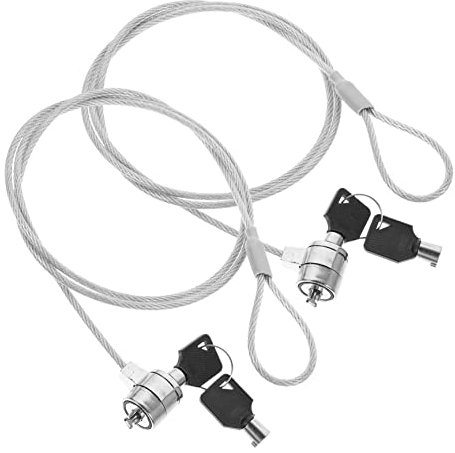 Generisch Notebook-Schloss-sicherheitskabel-Set 2er-Pack Laptop-kabelschlösser 1 2 M Lange Kette Für Laptops Und Desktops