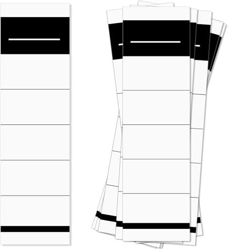 110 Piezas Etiquetas Autoadhesivas Archivadores, 5.4 x 19cm Etiquetas Adhesivas Lomo, Etiquetas para Carpetas Anchas Blanco para Escuelas, Oficina, Archivos, Laboratorios