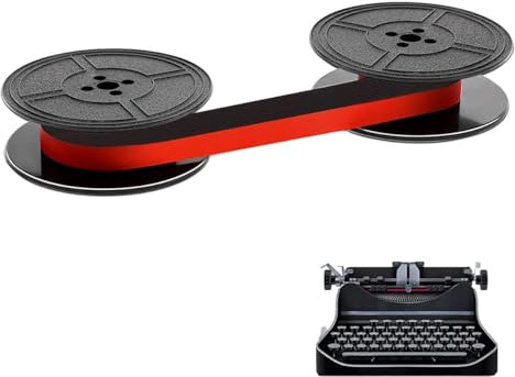 Farbband Schreibmaschine Schwarz & Rot, 53mm Durchmesser, für DIN 32755/ DIN 2103/ GR1 Altmodische Schreibmaschine, für Typewriter Klassischen Modellen