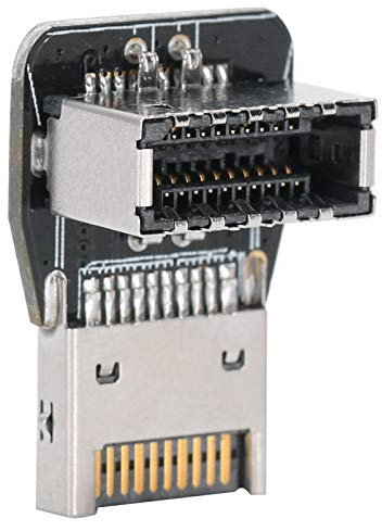 Usb 3.2 Gen 1 To Usb 3.2 Gen 2 Header Adapter, PC Motherboard USB3.1 10G 90 Degree Front TYPE‑E Adapter Header Steering Elbow Converter PH74A