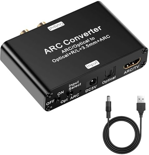 Extracteur audio RC HDMI ARC SPDIF HDMI ARC vers SPDIF HDMI ARC L/R 3,5 mm Jack stéréo pour TV DAC convertisseur audio numérique vers analogique pour TV et Sonos Soundbar