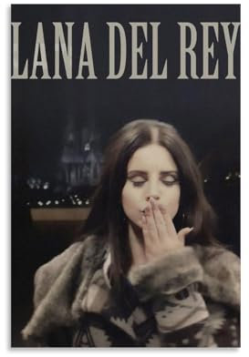 FVLYRWMQX Lana Del Poster Rey Music Vintage Singer Für Zimmer, Ästhetische Leinwand-Wandkunst, Schlafzimmer-Dekor Poster 12x18inch(30x45cm)