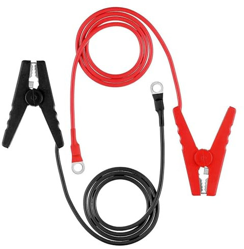 Electric Fence Ladegerät, 2PCS Solaranbeter Ladegerät, elektrischer Zaunkabel mit Alligatorclip, 3ft, wetterfest, tragbar für Farm