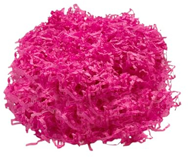 1kg Pink Shredded Tissue Paper for Hampers, Soft to the Touch, Ideal Hamper Filling, Christmas, Baby Shower and Gift Packaging Filler