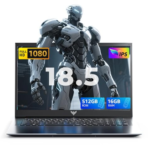ACEMAGIC 18.5 FHD Laptop with Intel® N150 Processor up to 3.6GHz, 16GB RAM Laptop with 512GB SSD, HD Display Laptops, Support WiFi 5, BT5.0, 3*USB3.2, Dual Speakers, 8000mAh Long-Lasting Battery