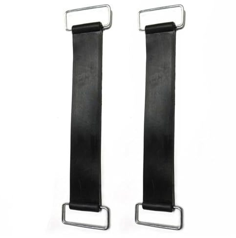 Motorcycle Battery Straps - 2 Pcs Heavy Duty Rubber Band Battery Hold Down for Scooter & ATV Secure Mounting, Universal Fit Replacement