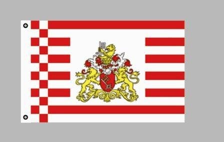 Flagge 90 x 150 : Bremen großes Wappen - Senat