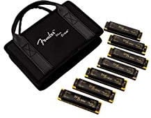 Fender Blues DeVille Harmonicas 7-Pack - With Case