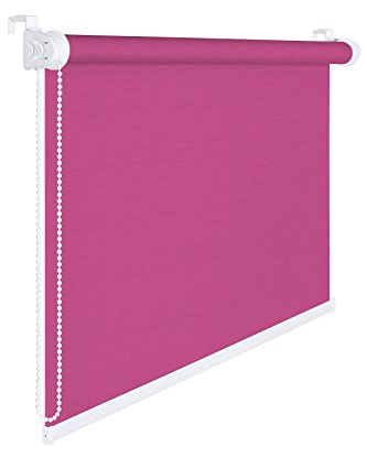 KS Handel 24 FENSTERROLLO 50 cm BREITE 175 cm LANG PINK ROSA VERDUNKLUNG 50% SICHTSCHUTZROLLO INKL. SEILZUG Fenster Rollo KLEMMROLLO 50x175
