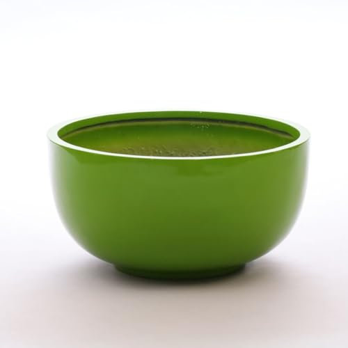 Elegant Einrichten Pflanzschale Fiberglas rund D60xH30cm Hochglanz Avocado grün