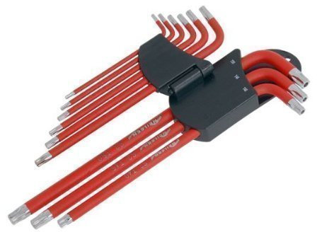 9 Piece Extra Long TAMPERPROOF Star/TORX Keys T10 - T15 - T20 - T25 - T27 - T30 - T40 - T45 - T50