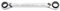 Kraftwerk 3404-1019 Clé à cliquet à dents fines 4 en 1 10 x 13 mm - 17 x 19 mm