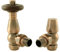 Bentley Traditional Thermostatic TRV Valve Set For Cast Iron Radiators Antique Copper