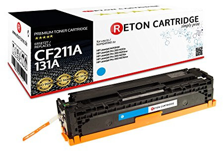 Original Reton Toner 35% höhere Reichweite kompatibel zu HP CF211A 131A Cyan für HP Laserjet Pro 200 Color M251n M251nw MFP M276n M276nw