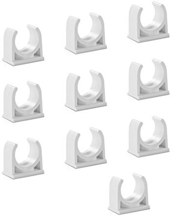 Sinmova 10PCS 40mm U Type Colliers de Tuyau Conduit Raccords Blanc