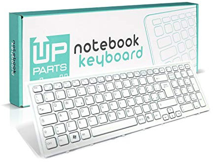 UP PARTS® - Azienda Italiana - Tastiera Italiana per Notebook Sony VAIO VPCEH Series Vaio SVE15, SVE-15, SVE 15, 149094711,V133846BK3, VPCEH2N1E/W Frame Bianco - Layout Italiano