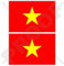VIETNAM Sozialistische Republik Flagge, Fahne, Vietnamesisch 100mm Auto & Motorrad Aufkleber, x2 Vinyl Stickers