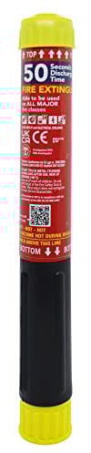 Fire Safety Stick - Fire Extinguisher A, B, C, F & Electrical - 50 Seconds Discharge Time - Light & Compact, No Damaging Residue, No Mess, Non-pressurised, 15 year Shelf life