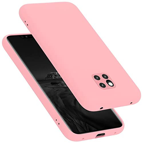 Cadorabo Hülle kompatibel mit Huawei Mate 20 PRO Hülle Silikon Handyhülle für Mate 20 PRO Case aus flüssigem Silikon- Kratzfeste und stoßfeste dünne TPU Schutzhülle - Liquid PINK