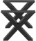VEVOR Tischbeine 400 x 395 mm, Esstisch aus Metall mit Rahmen in X-Schreibtisch, Schwarze Tischbeine aus hochwertigem Stahl, Beine für Möbel, Café, Bar, Büro zu Hause