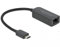 Delock Adapter USB Type-C Stecker zu 2,5 Gigabit LAN kompakt