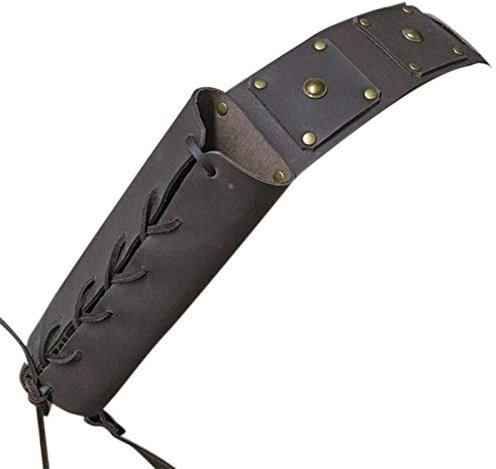 CHAODI Schwert Gürtel, Mittelalter Retro Schwert Schulter Zurück Etui Halter, Einstellbare Krieger Kostü Schutzhülle Paar Schwert Lederschnalle Holster Für Erwachsene Männer Schwerthalter