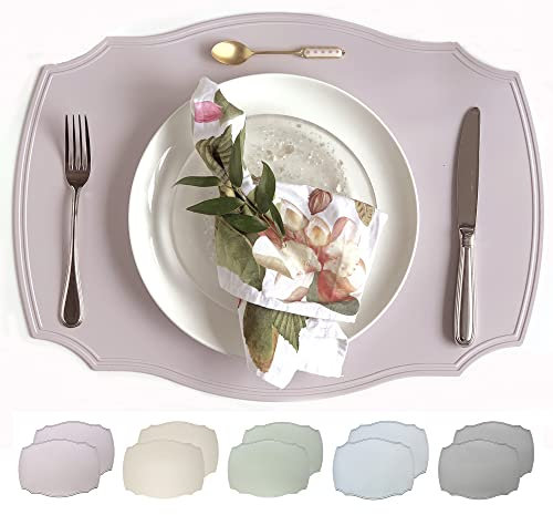 Rommy & Co. Premium Silikon Platzdeckchen, 2 Stück (Malve Pink)