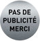 AUA SIGNALETIQUE - Plaque de porte Aluminium brossé imprimé AluSign Ø 85 mm - épaisseur. 3 mm - Double Face adhésif au dos (Pas de PUB)