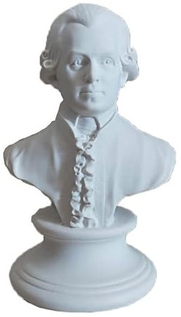 KGADRX 15cm Harzimitat Gips kleine Mozart Büste Figur Skulptur Europäische Ornamente Nordische Schlichtheit