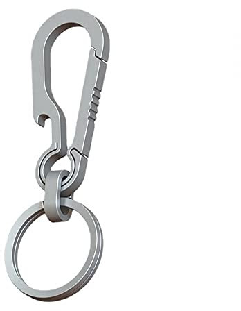DONGKER Titan Karabinerhaken, Kleine Robuste Schlüsselanhänger Clips, Anti Verlust Schnellverschluss mit Flaschenöffner für Schlüssel Karabinerschlüsselhalter für Damen und Herren