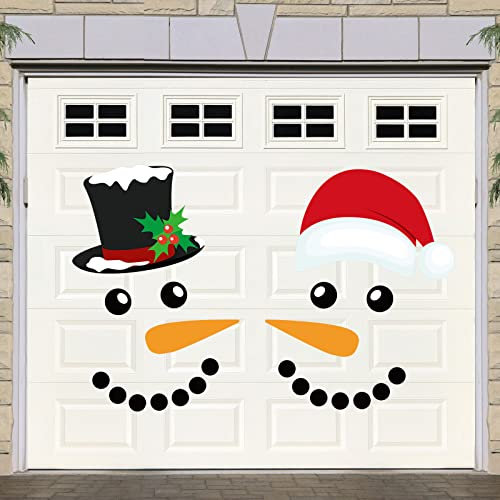 22 Stück Weihnachten Garage Tür Dekor Weihnachten Schneemann Magnet Dekor Reflektierende Garagentor Magnete Dekoration Schneemann Kühlschrank Magnete Weihnachten Garage Tür Magnete für Weihnachten