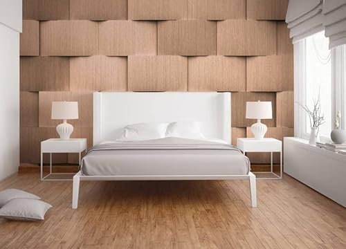 Fototapete Metall Design Wand mit 3D-Optik kupfer braun modern Muster | 3,50 x 2,55 m