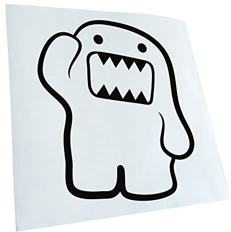 Kiwistar - Autoaufkleber - Schwarz - 24x29cm Domo Aufkleber für Auto, Laptop, Fahrrad, LKW, Motorrad mehrfarbig JDM Decal Racing