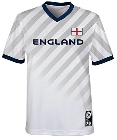 Official 2023 Women's Football World Cup Kids Team Shirt, England, White, 5-6 Years