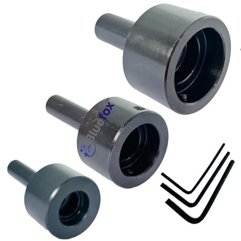 BLUEFOX New Tailstock Floating Round Die Holders(Shank Type) Set of 3 Pcs Set | Shank - 1/2, 3/4 | Tailstock Die Holder Set of 3 Pcs | 13/16 , 1 , 1-1/2