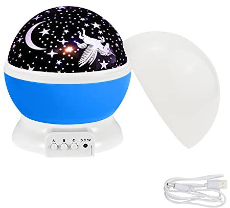GIGIIS Nachtlicht Sternenhimmel Projektor Kinder Einhorn Nachtlicht Geschenke 3D Sternenlicht Projektor 360° Rotation Starry Sky Lampe für Mädchen Junge Geburtstag Weihnachten Partydekoration