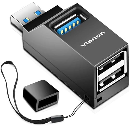 VIENON Hub USB 3.0, 3 puertos USB expansor divisor USB para laptop, coche, Mac Pro, iMac, MacBook Air, MacBook Pro, MacBook y más