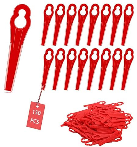 150 cuchillas de repuesto para cortacésped de plástico, cuchillas de plástico para cortacésped, cortacésped, cortacésped, cortacésped, cuchillas de plástico moldeadas
