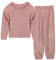 LACOFIA Pigiami Pile Due Pezzi da Bambina Pigiama Set Invernale di Caldo Abbigliamento da Notte a Maniche Lunghe Bimba Rosa 4-5 anni/110